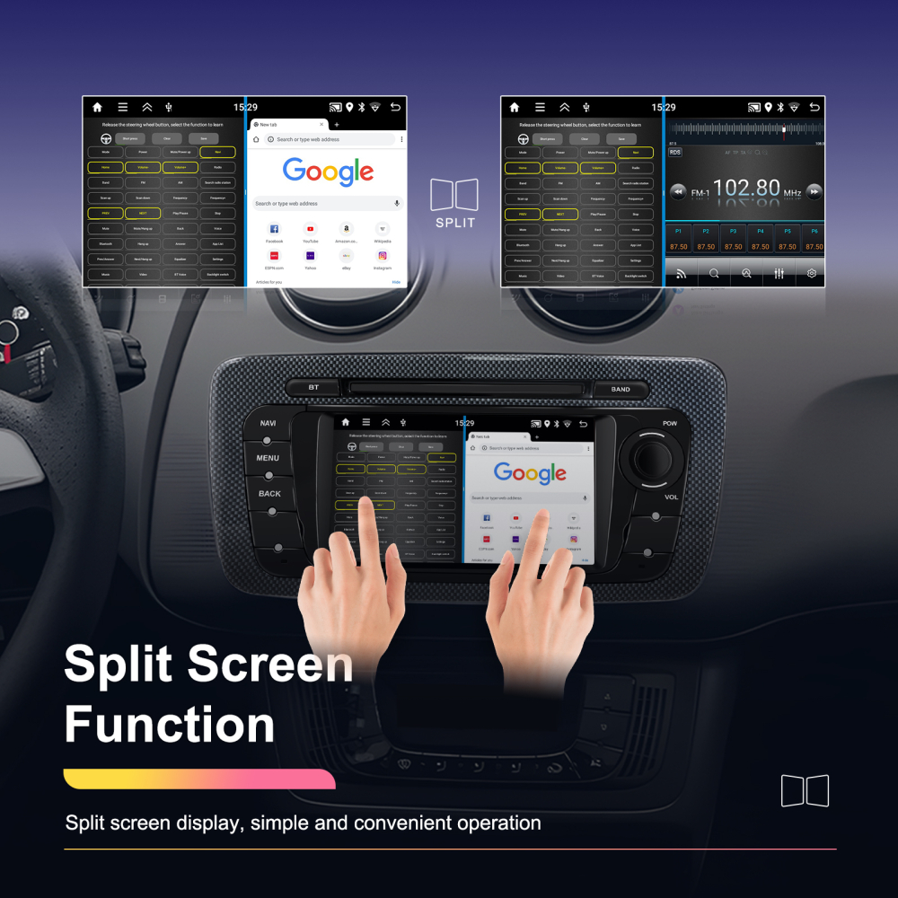Navigație Seat Ibiza (2009-2013) cu Android, 2GB RAM 64GB ROM, DSP, ecran 7 inch, Carplay si Android Auto [8]