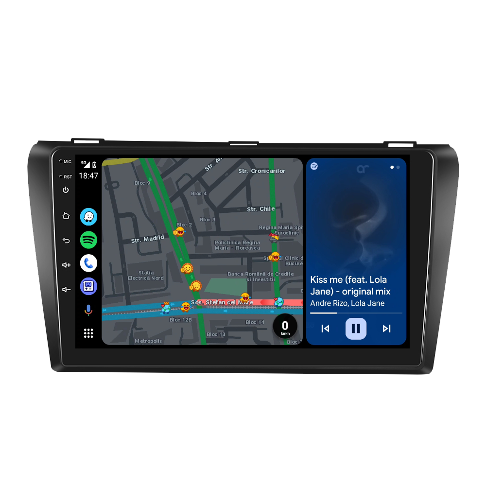 Navigatie Mazda 3 (2006-2012) cu Android, 8GB RAM 128GB ROM, cu SLOT SIM 4G, DSP, ecran 9 Inch,Carplay si Android Auto [7]