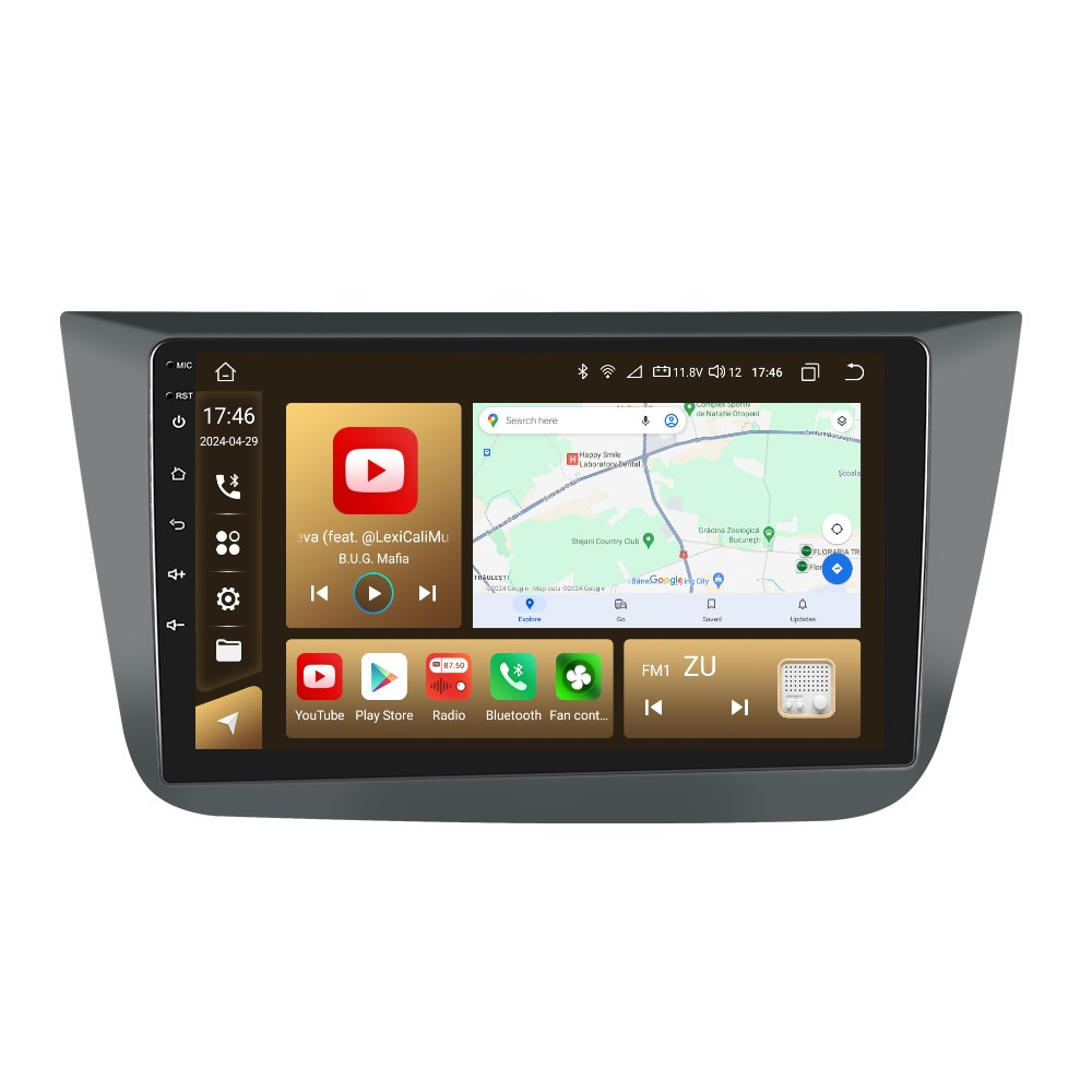 Navigatie Seat Altea (2004-2009) cu Android, 8GB RAM 128GB ROM, cu SLOT SIM 4G, DSP, ecran 9 Inch,Carplay si Android Auto [1]