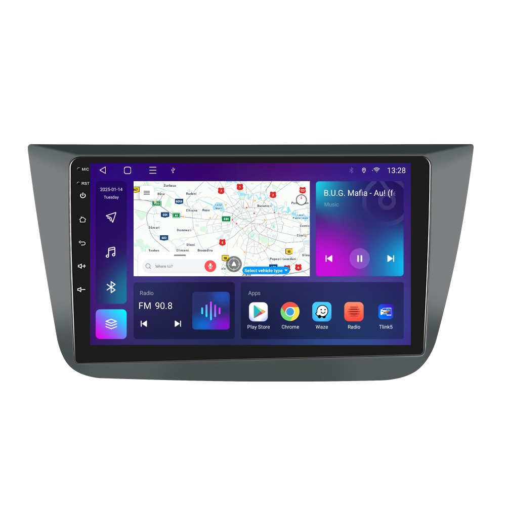 Navigatie Seat Altea (2004-2009) cu Android, 4GB RAM 64GB ROM, cu SLOT SIM 4G, DSP, ecran 9 Inch,Carplay si Android Auto [1]