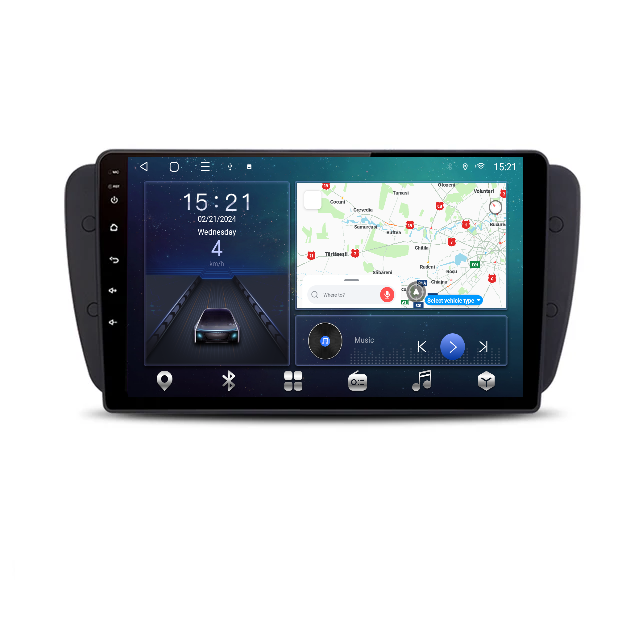 Navigatie Seat Ibiza (2008-2017) cu Android 12 ecran 9 Inch, 8GB RAM 128GB ROM,DSP, SIM 4G, Carplay si Android Auto [2]