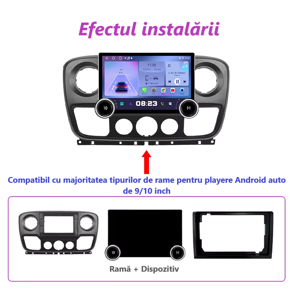 Navigatie Renault Master III (2010-2022), FULL HD 1080P, 11.8” 2+64 GB, CarPlay si Android Auot wifi [2]