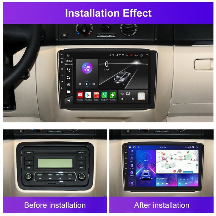 Navigatie Skoda Fabia 2 (2007-2014) cu Android 13, 4GB RAM 64GB, DSP, CarPlay si Android Auto, ecran 10 inch [3]