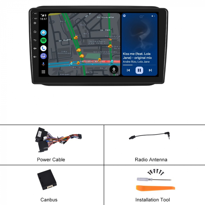 Navigatie Skoda Fabia 2 (2007-2014) cu Android 13, 4GB RAM 64GB, DSP, CarPlay si Android Auto, ecran 10 inch [7]