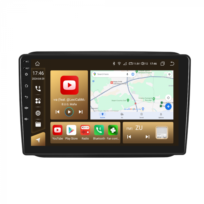 Navigatie Skoda Fabia 2 (2007-2014) cu Android 12, 8GB RAM 128GB, SLOT SIM 4G, DSP, CarPlay si Android Auto, ecran 10 inch [8]