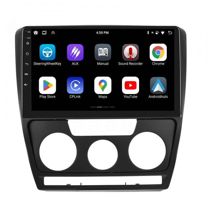 Navigatie Skoda Octavia 2 (2004-2013) cu Android 13, 4GB RAM 64GB ROM, CarPlay si Android Auto Wi-fi, Youtube, Waze, ecran HD 10.1 Inch [2]