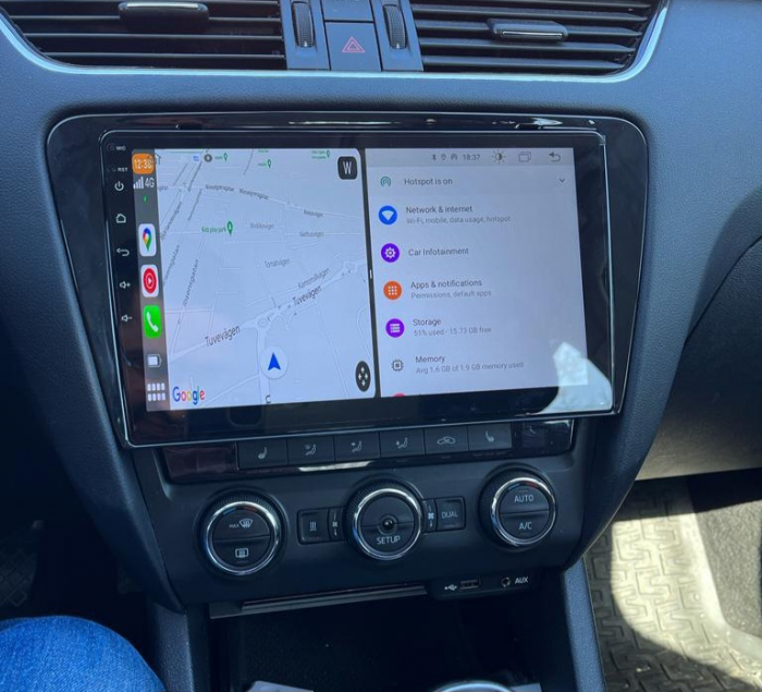 Navigatie Skoda Octavia 3 (2013-2018), Android 12, 4GB 64GB, SIM 4G, CarPlay si Android Auto ecran 10.1 Inch [8]