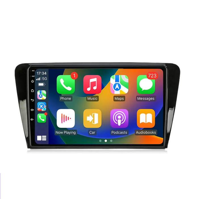 Navigatie Skoda Fabia 3 (2014-2021), Android 12, 4GB 64GB, DSP, SIM 4G, CarPlay si Android Auto ecran 10.1 Inch [2]