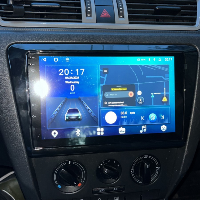 Navigatie Skoda Rapid (2013–2018) cu Android 12, 4GB RAM 64GB ROM, SIM 4G, CarPlay si Android Auto, DSP, ecran 9 inch [8]