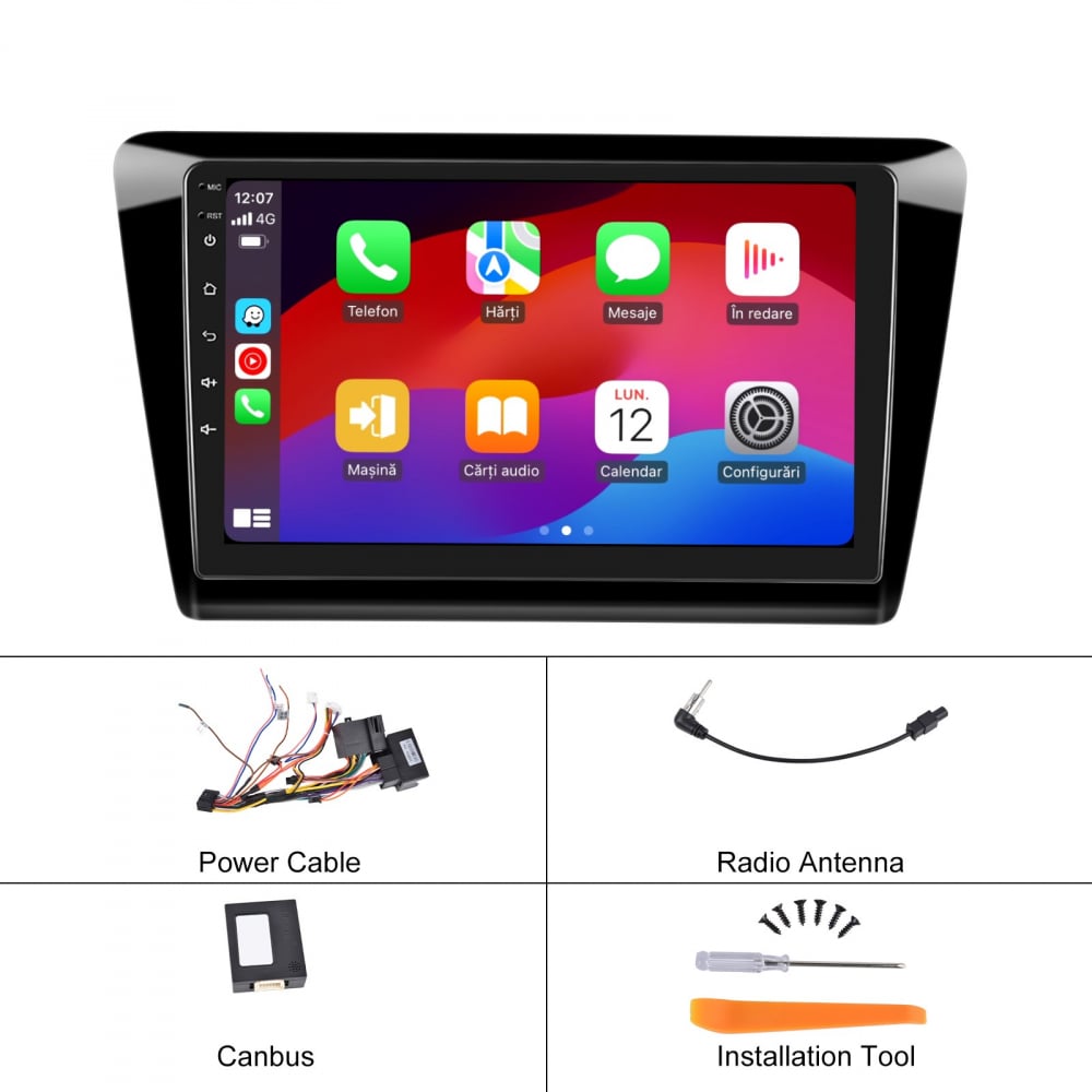 Navigatie Skoda Rapid / Seat Toldeo (2012–2019) Display INCELL, Android 15, 4GB 128GB, DSP, CarPlay si Android Auto ecran 9 Inch [7]