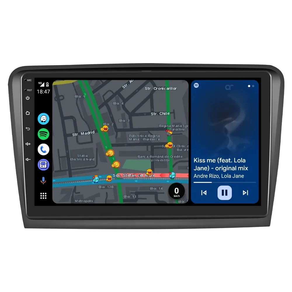 Navigatie Skoda Superb 2 (2008-2015) cu Android 12, 4GB RAM 64GB ROM, DSP, SIM 4G, ecran 10.1 Inch,Carplay si Android Auto [6]