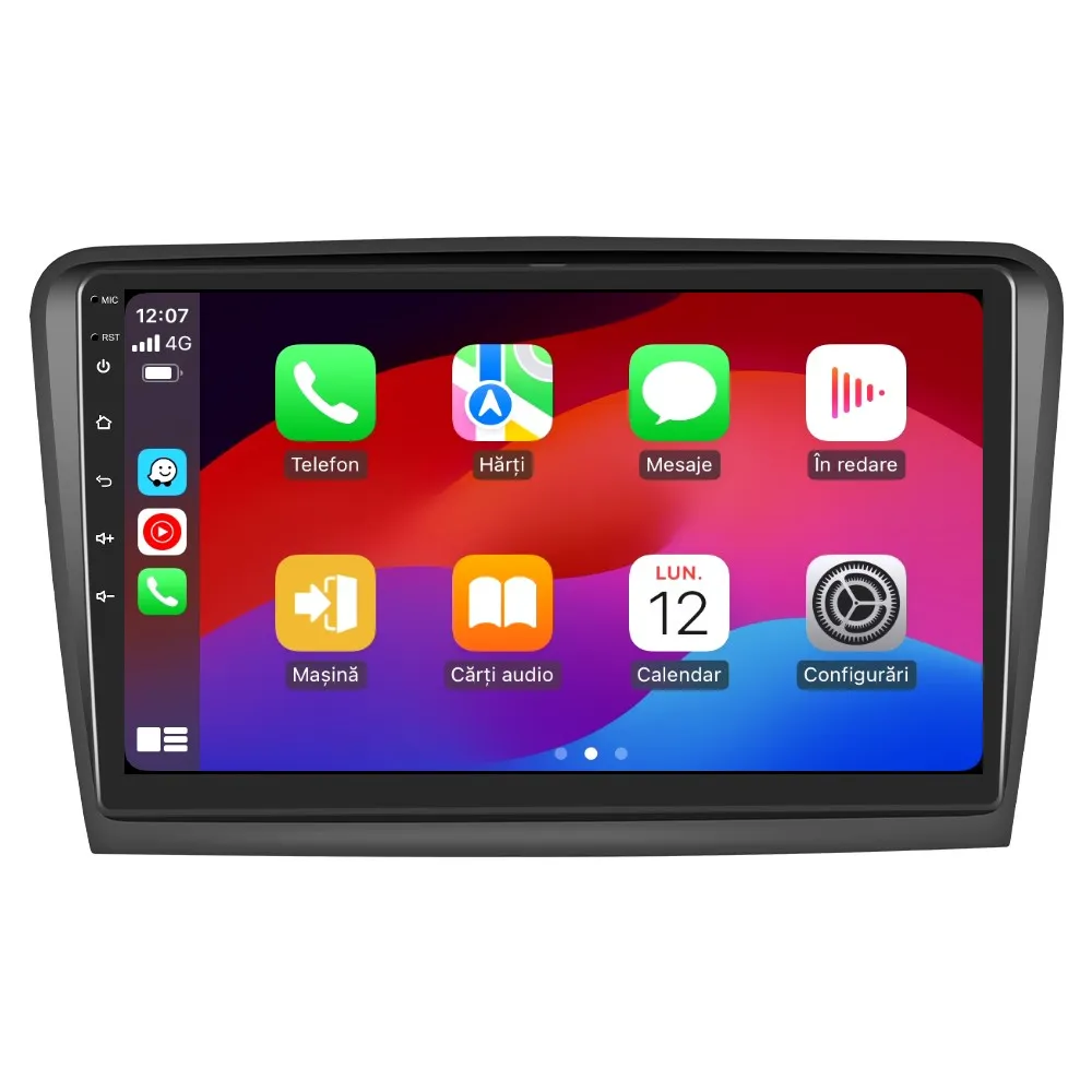 Navigatie Skoda Superb 2 (2008-2015) cu Android 12, 8GB RAM 128GB ROM, DSP, SIM 4G, ecran 10.1 Inch,Carplay si Android Auto [3]