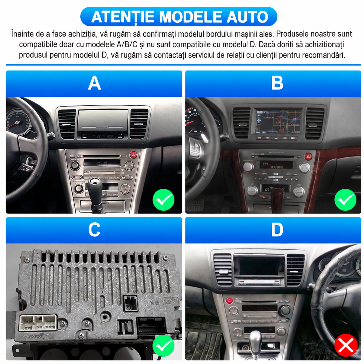 Navigație Auto Dedicată Subaru Legacy (2004-2010), Android 14, 9" IPS HD, 2GB RAM + 32GB, CarPlay/Android Auto Wireless, Wi-Fi, Bluetooth 5.4, DSP, 4x45W [4]