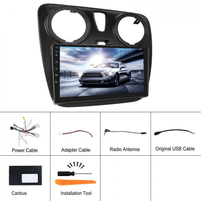 Navigatie DACIA LODGY (2012-2020), Android 12, 4GB RAM 64GB, SLOT SIM 4G, DSP, Carplay si Android auto, ecran 9 inch [10]