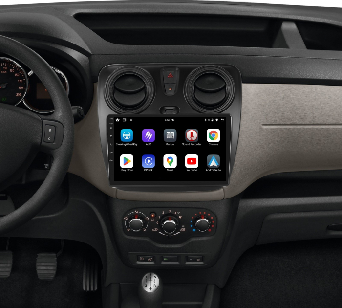 Navigatie DACIA LODGY (2012-2020), Android 12, 8GB RAM 128GB, SLOT SIM 4G, DSP, Carplay si Android auto, ecran 9 inch [7]