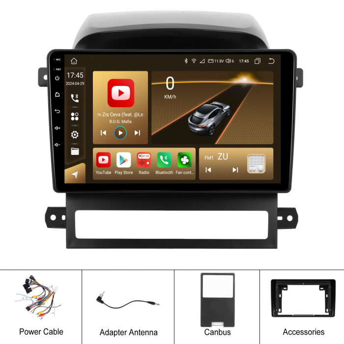 Navigatie Chevrolet Captiva (2008-2012), Android 12, 4GB RAM 64GB, SLOT SIM 4G, DSP, Carplay si Android auto, ecran 9 inch [11]