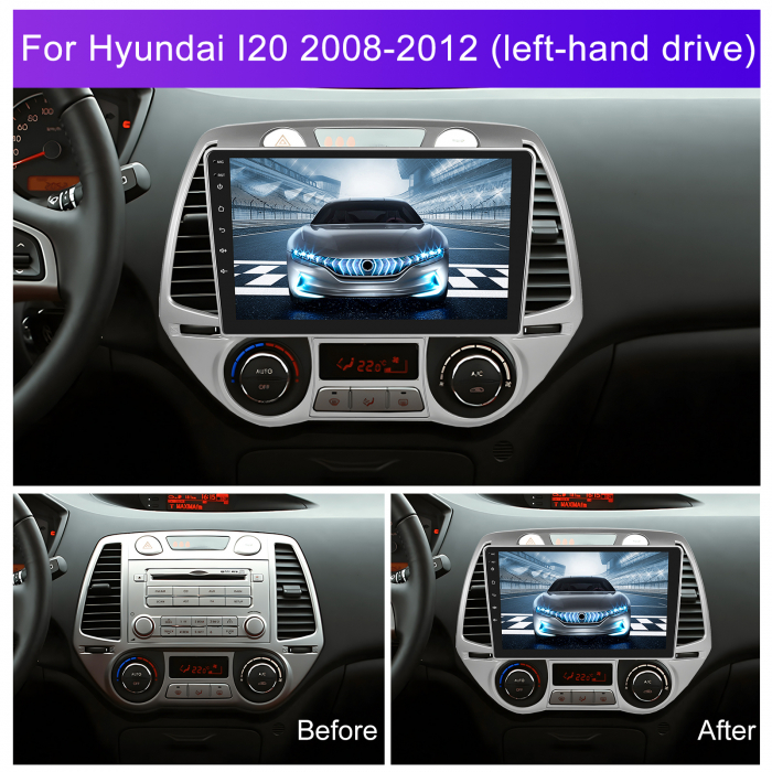 Navigatie Hyundai i20 (2008-2012), Android 12, 8GB RAM 128GB, SIM 4G. DSP, Carplay si Android auto, ecran 9 inch [4]