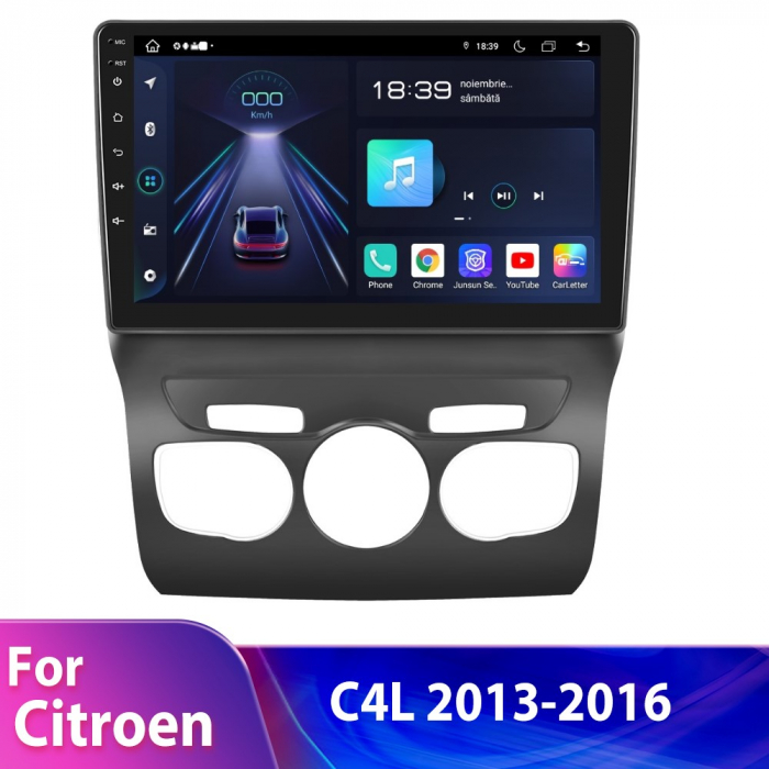 Navigatie Citroen C4L (2013-2016), Android 12, 4GB RAM 64GB, SIM 4G, DSP, Carplay si Android auto, ecran 10.1 inch [4]