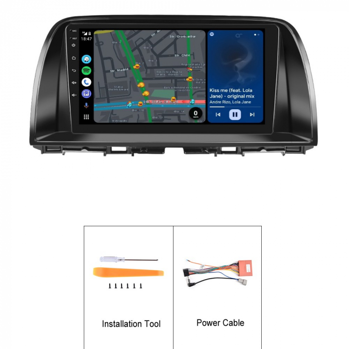 Navigatie Mazda CX-5 (2012-2015), Android 12, 4GB RAM 64GB, SIM 4G, DSP, Carplay si Android auto, ecran 9 inch [7]