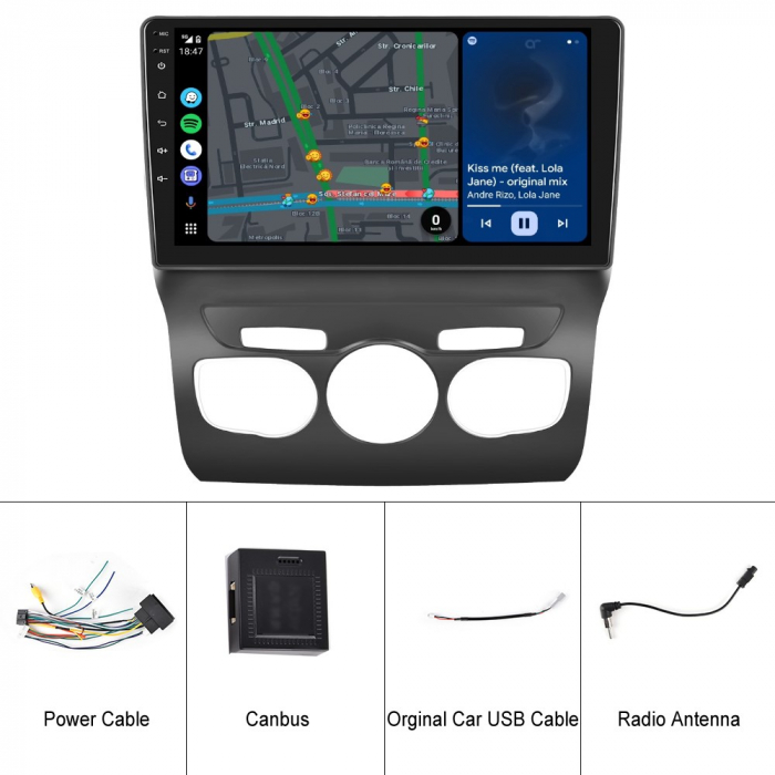 Navigatie Citroen C4L (2013-2016), Android 12, 2GB RAM 32GB, DSP, Carplay si Android auto, ecran 10.1 inch [6]