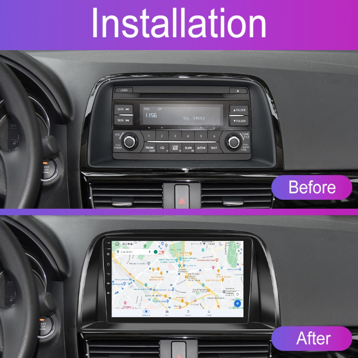 Navigatie Mazda CX-5 (2012-2015), Android 12, 4GB RAM 64GB, SIM 4G, DSP, Carplay si Android auto, ecran 9 inch [3]
