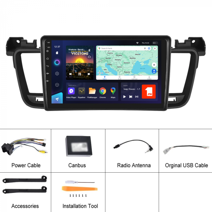 Navigatie TEYES CC3L Peugeot 508 (2012-2016), 4GB+32GB, OCTA-CORE 1.6GHZ, SIM 4G, CarPlay si Android Auto,DSP, ecran 9 inch [7]