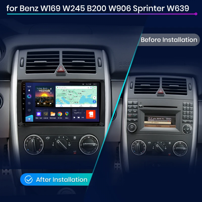 Navigatie TEYES CC3L Mercedes Vito Sprinter Viano A B Class Volkswagen Crafter, 4GB+32GB, OCTA-CORE 1.6GHZ, SIM 4G, CarPlay si Android Auto,DSP, ecran 9 inch [2]