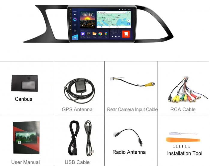 Navigatie TEYES CC3L Seat Leon 3 (2013-2020), 4GB+32GB, OCTA-CORE 1.6GHZ, SIM 4G, CarPlay si Android Auto,DSP, ecran 9 inch [7]