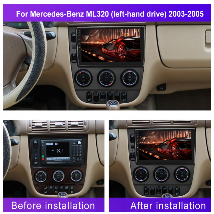 Navigatie TEYES Mercedes Benz ML W163 (1998-2005), 4GB+32GB, OCTA-CORE 1.6GHZ, SIM 4G, CarPlay si Android Auto,DSP, ecran 9 inch [7]