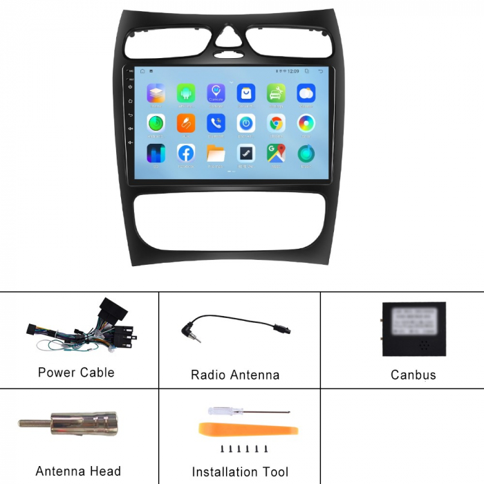 Navigatie TEYES Mercedes Benz CLK W209 (2000-2005), 4GB+32GB, OCTA-CORE 1.6GHZ, SIM 4G, CarPlay si Android Auto,DSP, ecran 9 inch [8]