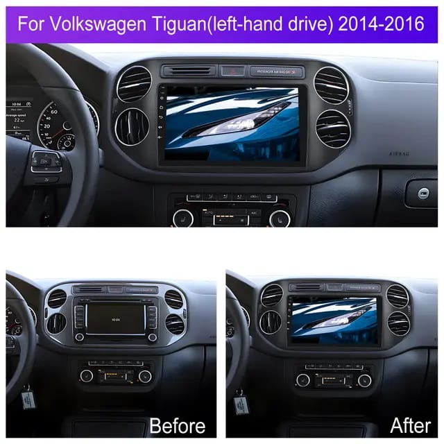 Navigatie Tiguan (2010-2015) cu Android 12, 4GB RAM 64GB ROM, DSP, SIM 4G, Carplay si Android Auto, ecran 9 inch [2]
