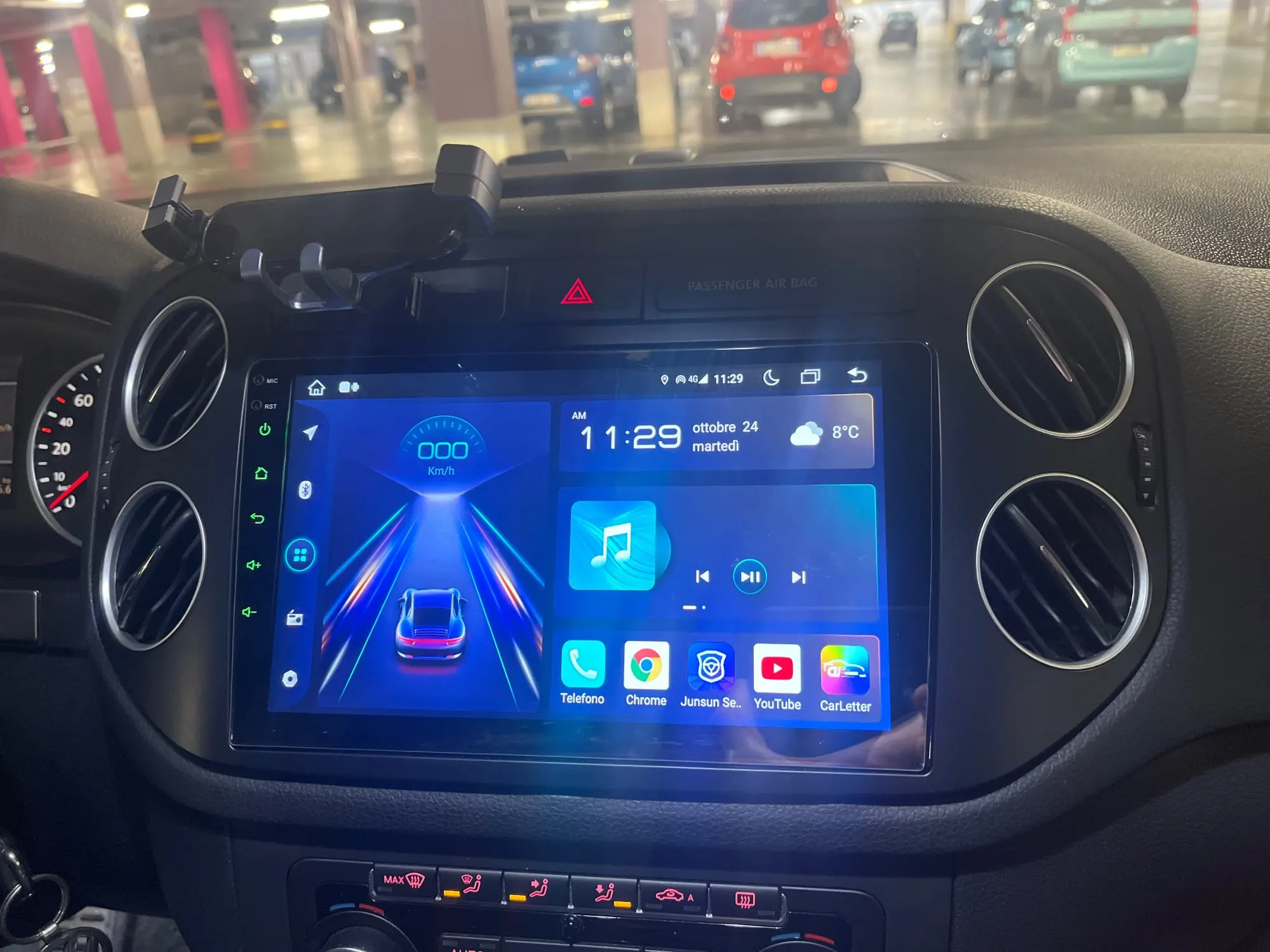 Navigatie Tiguan (2010-2015) cu Android 12, 4GB RAM 64GB ROM, DSP, SIM 4G, Carplay si Android Auto, ecran 9 inch [10]