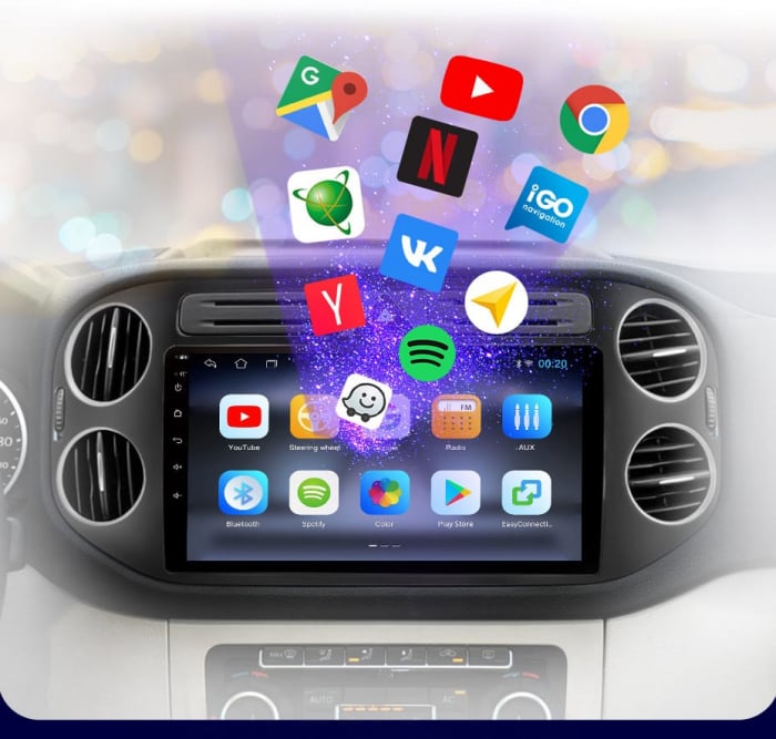 Navigatie Volkswagen Tiguan (2010-2015) Display INCELL, Android 15, 4GB 128GB, DSP, CarPlay si Android Auto ecran 9 Inch [5]