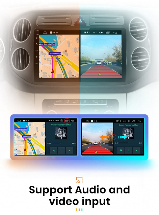 Navigatie Tiguan (2010-2015) cu Android 12, 4GB RAM 64GB ROM, DSP, SIM 4G, Carplay si Android Auto, ecran 9 inch [4]