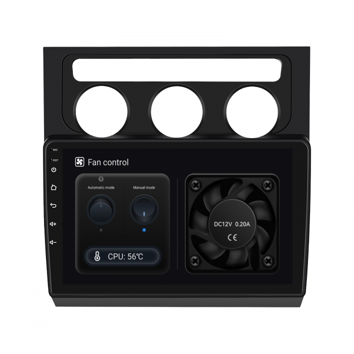 Navigatie Touran 1 (2003-2010) cu Android 12, 8GB RAM 128GB ROM, SLOT SIM 4G, DSP, CarPlay si Android Auto Wi-fi, Youtube, Waze, ecran HD 10.1 Inch Rama Neagra [7]