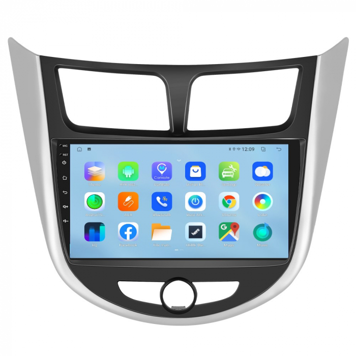 Navigatie Hyundai Accent (2010-2016), Android 12, 2GB RAM 32GB, DSP, Carplay si Android auto, ecran 9 inch [2]