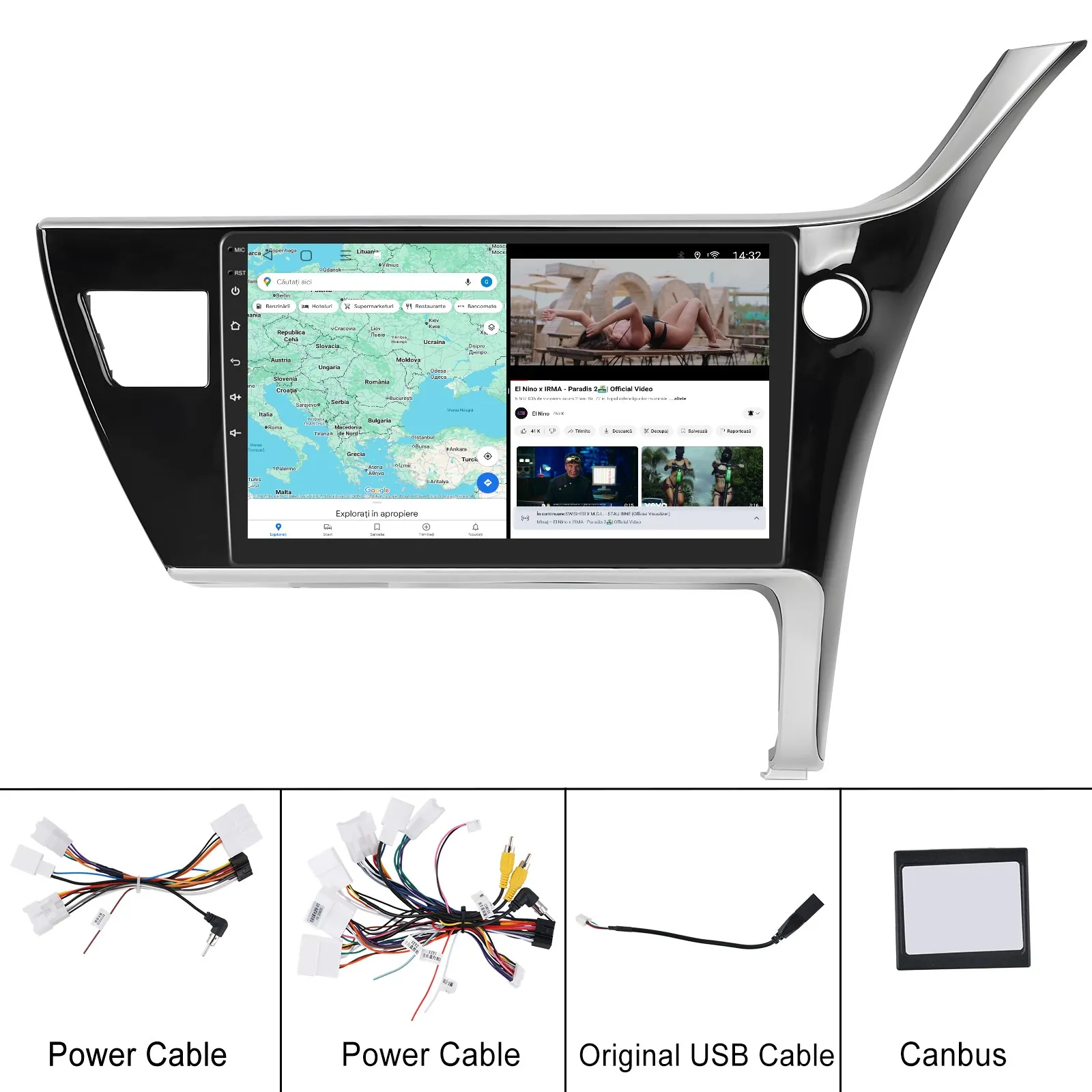 Navigatie Toyota Corolla (2017-2018), Android 13, 4GB RAM 64GB, SLOT SIM 4G, DSP, Carplay si Android auto, ecran 9 inch [6]