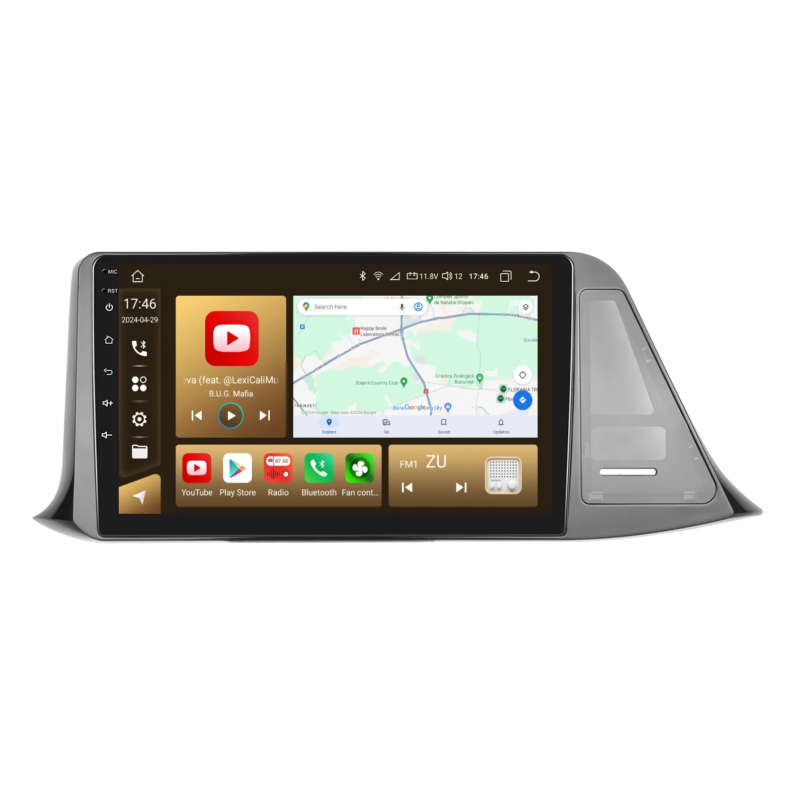 Navigatie Toyota C-HR (2016-2020), Android 13, 8GB RAM 128GB,SLOT SIM 4G, DSP, Carplay si Android auto, ecran 9 inch [4]