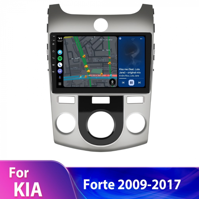Navigatie KIA Forte Cerato (2009-2017), Android 12, 8GB RAM 128GB, SIM 4G, DSP, Carplay si Android auto, ecran 9 inch [4]