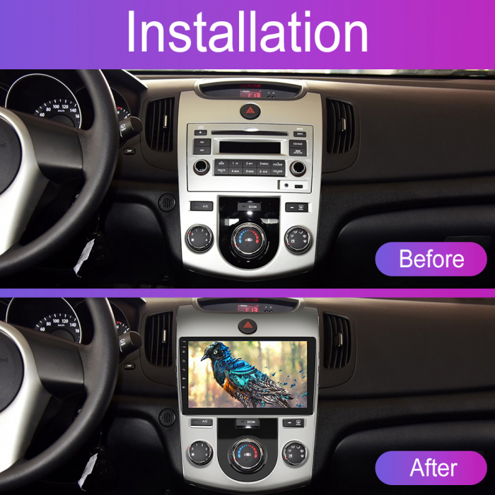 Navigatie KIA Forte Cerato (2009-2017), Android 12, 8GB RAM 128GB, SIM 4G, DSP, Carplay si Android auto, ecran 9 inch [5]