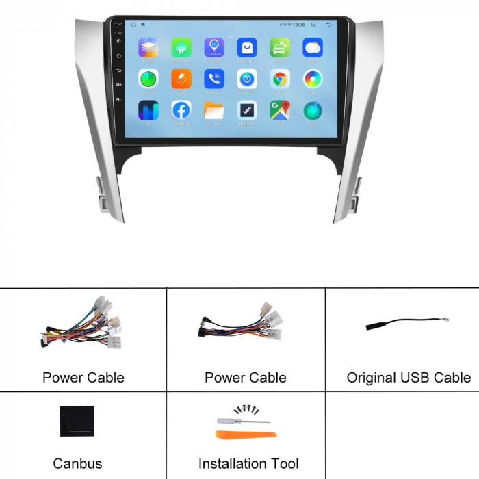 Navigatie Toyota Camry (2012-2014), Android 12, 2GB RAM 32GB, DSP, Carplay si Android auto, ecran 10.1 inch [8]