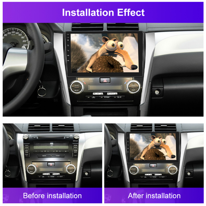 Navigatie Toyota Camry (2012-2014), Android 12, 2GB RAM 32GB, DSP, Carplay si Android auto, ecran 10.1 inch [3]