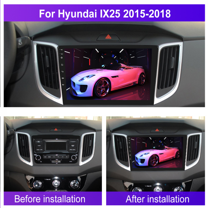 Navigatie Hyundai IX25 (2015-2018) , Android 12, 4GB RAM 64GB, SIM 4G, DSP, Carplay si Android auto, ecran 10.1 inch [6]