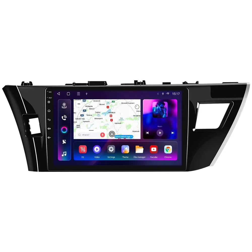 Navigatie Toyota Corolla (2013-2017) cu Android 12, 4GB RAM 64GB ROM,Slot SIM 4G, DSP, ecran 10.1 Inch,Carplay si Android Auto [5]