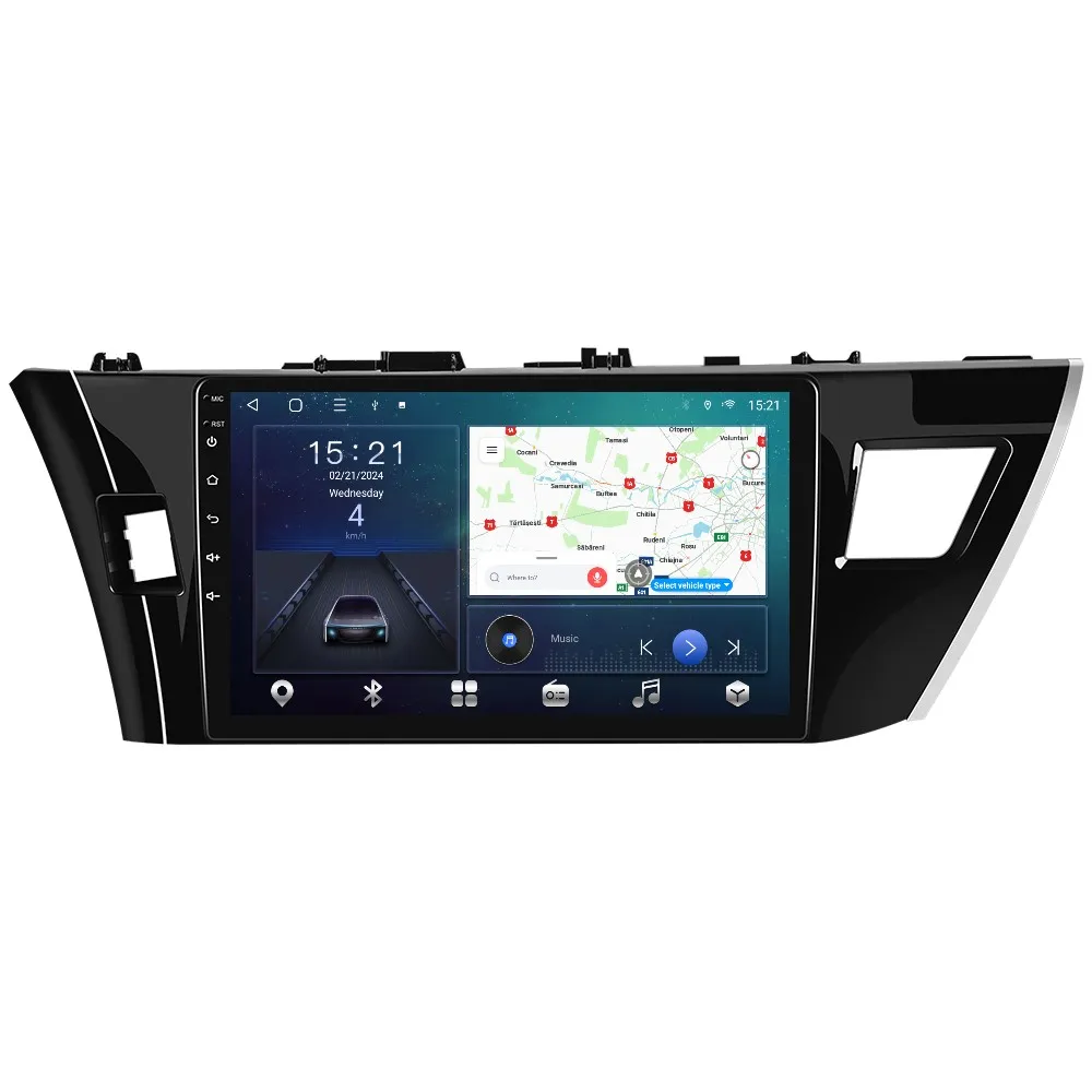 Navigatie Toyota Corolla (2013-2017) cu Android 12, 4GB RAM 64GB ROM,Slot SIM 4G, DSP, ecran 10.1 Inch,Carplay si Android Auto [1]