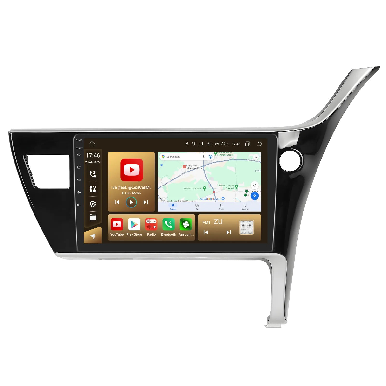 Navigatie Toyota Corolla (2017-2018), Android 13, 4GB RAM 64GB, SLOT SIM 4G, DSP, Carplay si Android auto, ecran 9 inch [9]