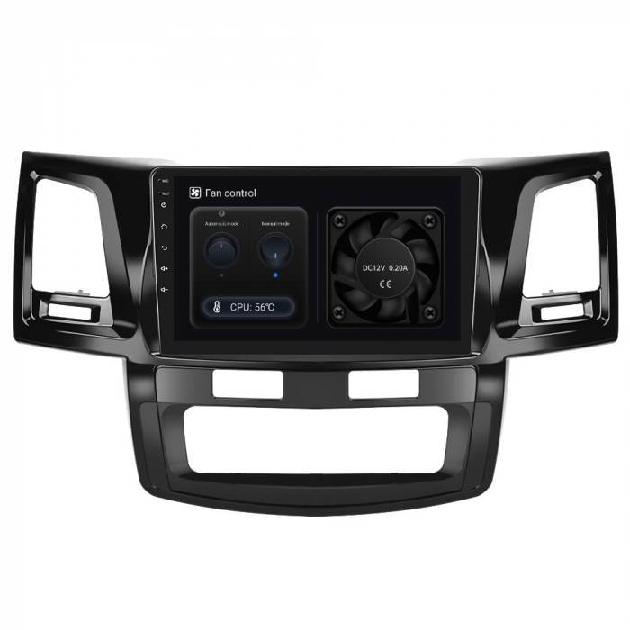 Navigatie Toyota Hilux (2005-2014), cu Android 12, 8GB RAM 128GB ROM, DSP, SIM 4G, CarPlay si Android Auto Wi-fi, Youtube, Waze, ecran HD 9 Inch [11]