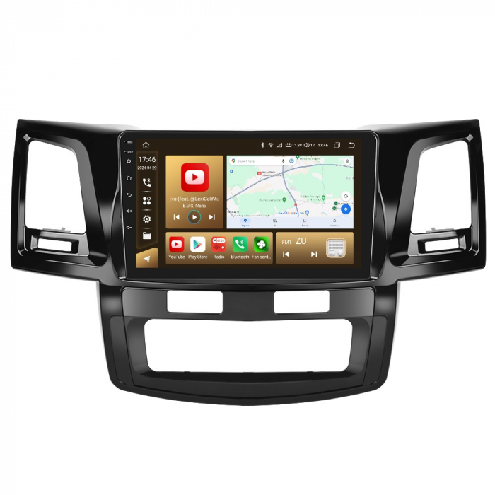 Navigatie Toyota Hilux (2005-2014), cu Android 12, 8GB RAM 128GB ROM, DSP, SIM 4G, CarPlay si Android Auto Wi-fi, Youtube, Waze, ecran HD 9 Inch [6]