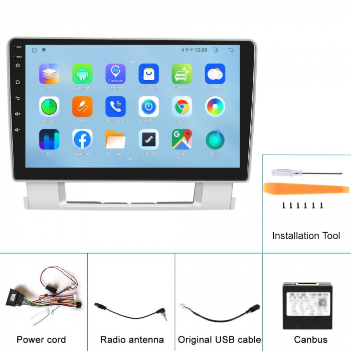 Navigatie Opel Astra J (2009-2018), Android 12, 2GB RAM 32GB, DSP, Carplay si Android auto, ecran 9 inch [7]
