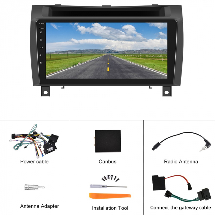 Navigatie Mercedes-Benz SLK (2004-2010), Android 12, 8GB RAM 128GB, SLOT SIM 4G, DSP, Carplay si Android auto, ecran 9 inch [9]